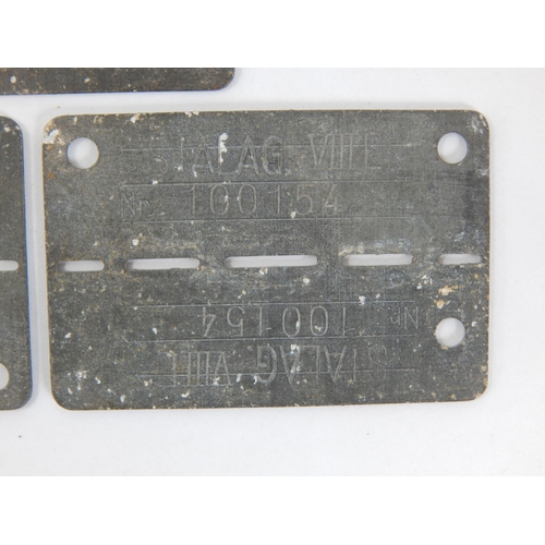 389 - WWII German Issued Prisoner of War Identity Tags: STALAG VIII C. Stalag VIII-C was a German World Wa... 