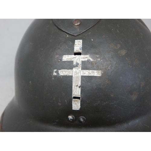 263 - WWII French M26 Adrian Helmet. Note: Customers must satisfy themselves prior to bidding in regard to... 