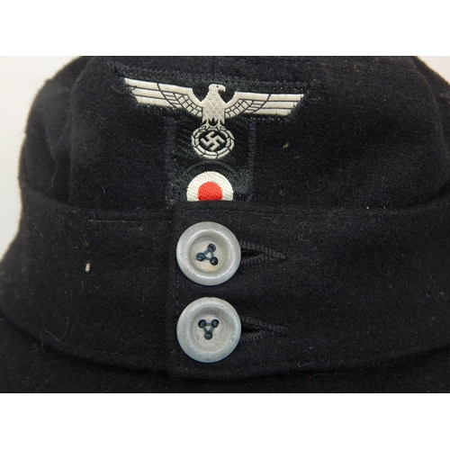 265 - WWII 1943 Dated German M43 Panzer Field Cap. Note: Customers must satisfy themselves prior to biddin... 