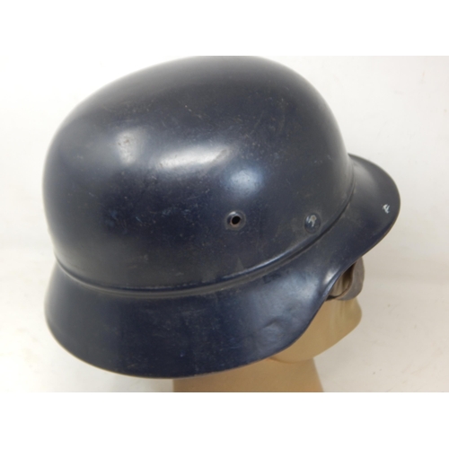 268 - WWII German M-35 Luftschutz Beaded Combat Helmet. Numbered on inner rim 20842. Note: Customers must ... 