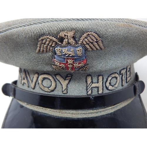 270 - WWII Period Savoy Hotel, London Peaked Cap. Note: Customers must satisfy themselves prior to bidding... 