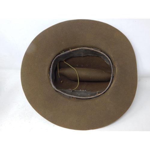 275 - WWII 1944 Dated RAF/RAAF Australian Khaki Slouch Hat. Please Note: Customers must satisfy themselves... 