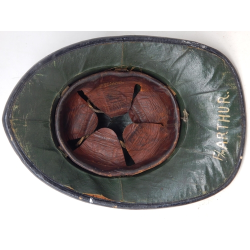 287 - WWII Fireman's Cork Helmet. Please Note: Customers must satisfy themselves prior to bidding in regar... 