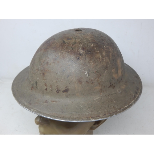 288 - WWII 1938 Dated British Brodie Helmet with Liner & Chin Strap. Please Note: Customers must satisfy t... 