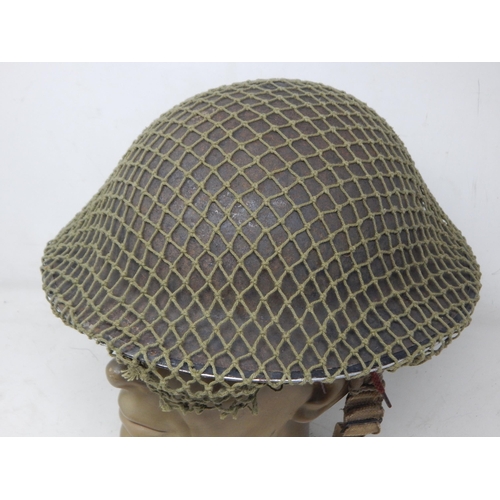 290 - WWII British Brodie Helmet with Liner & Chin Strap. Please Note: Customers must satisfy themselves p... 