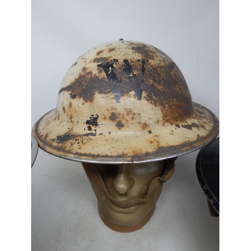 295 - WWII Brodie Helmets (3). Please Note: Customers must satisfy themselves prior to bidding in regard t... 