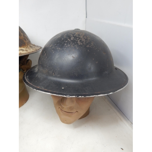 295 - WWII Brodie Helmets (3). Please Note: Customers must satisfy themselves prior to bidding in regard t... 