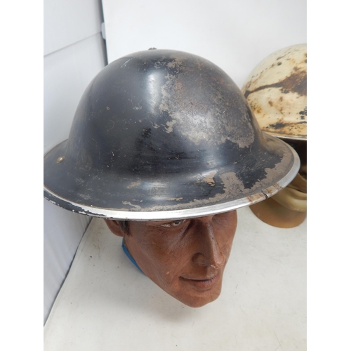 295 - WWII Brodie Helmets (3). Please Note: Customers must satisfy themselves prior to bidding in regard t... 