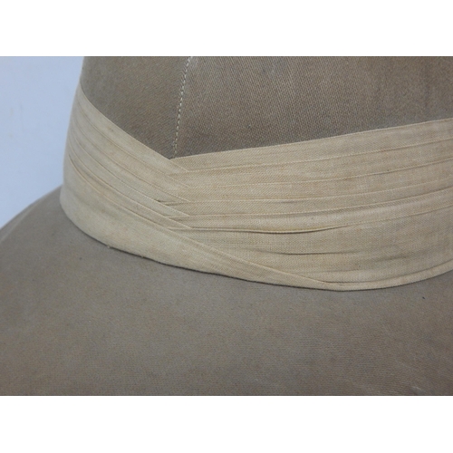 299 - WWII British Pith Helmet with Chin Strap & Moss Bros Label. Please Note: Customers must satisfy them... 