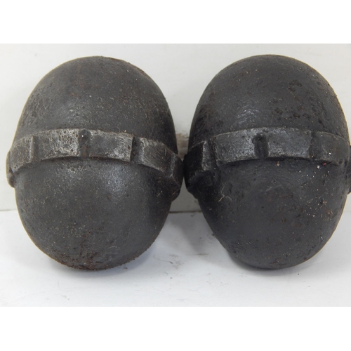 436 - WWI German Egg Grenades (2) (inert)