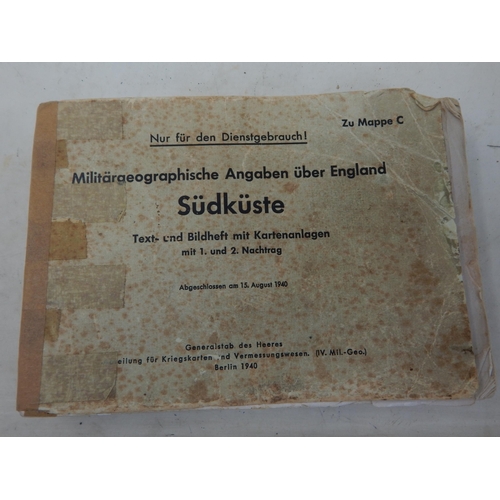 457 - WWII German Spy/Map Book of England Dated 1940 Berlin (446 pages)