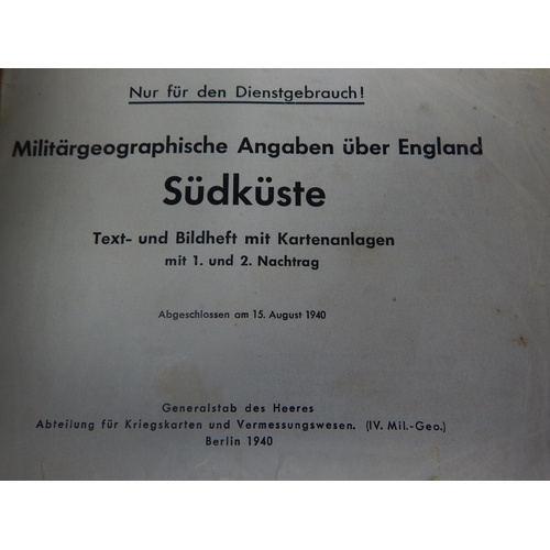 457 - WWII German Spy/Map Book of England Dated 1940 Berlin (446 pages)