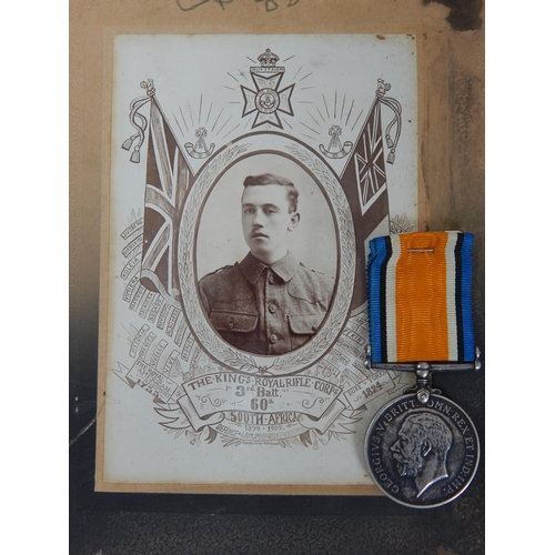 535 - WWI War Medal Awarded & Edge Named to Rifleman 12785 S. W. POWLEY. KINGS ROYAL RIFLE CORPS. (Killed ... 