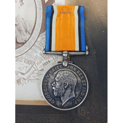 535 - WWI War Medal Awarded & Edge Named to Rifleman 12785 S. W. POWLEY. KINGS ROYAL RIFLE CORPS. (Killed ... 