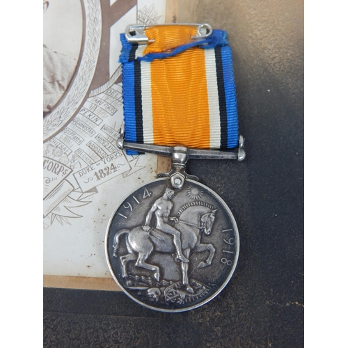 535 - WWI War Medal Awarded & Edge Named to Rifleman 12785 S. W. POWLEY. KINGS ROYAL RIFLE CORPS. (Killed ... 