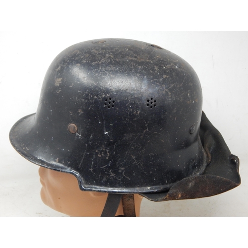 545 - German 1937 Dated M35 Helmet with Neck Protector. Please Note: Customers must satisfy themselves pri... 