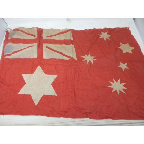 595 - WWI Australian Red Ensign Flag. Measuring 70cm x 47cm