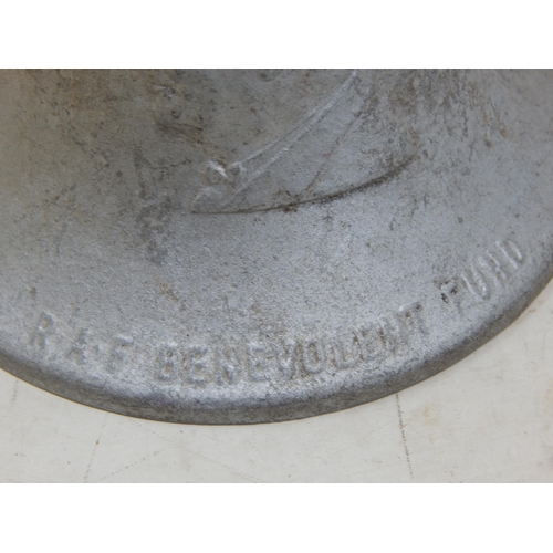 596 - WWII RAF Benevolent Fund Victory Bell Cast in Metal From German Aircraft Shot Down Over Britain 1939... 