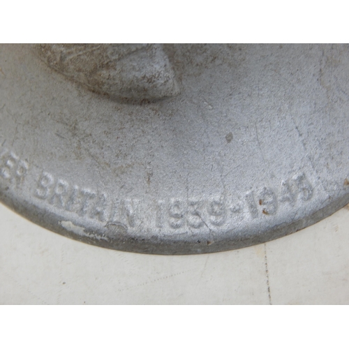 596 - WWII RAF Benevolent Fund Victory Bell Cast in Metal From German Aircraft Shot Down Over Britain 1939... 