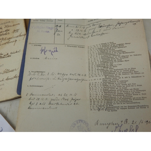 393 - WWI German Soldiers Pass Books & Photographs.