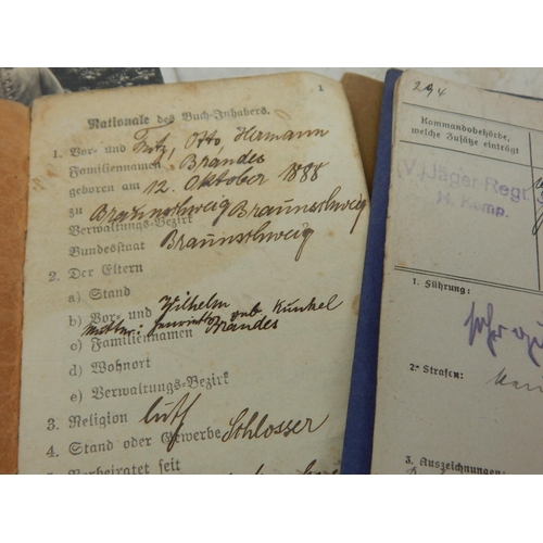 393 - WWI German Soldiers Pass Books & Photographs.