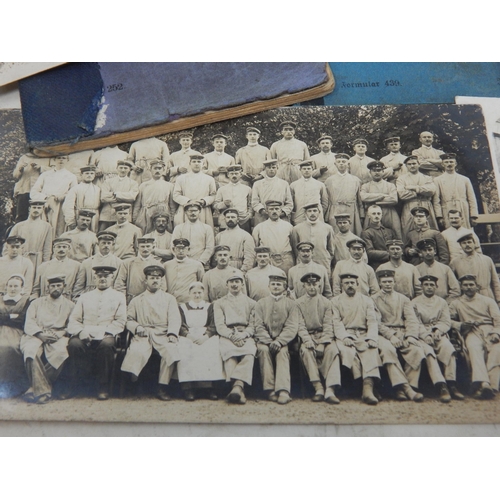 394 - WWI German Soldiers Pass Books & Photographs.