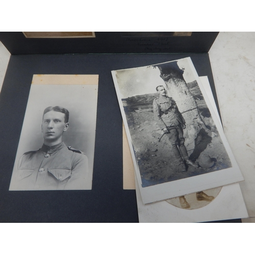 605 - WWI British Photograph Album of Troops in Macedonia 1917 with some hand written descriptions.