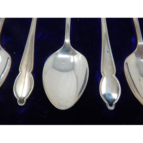 101 - A Set of 12 Victorian Silver Teaspoons & Sugar Tongs Hallmarked Sheffield 1896 by David & George Edw... 