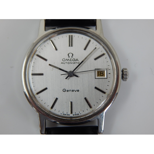 155 - Gentleman's OMEGA Geneve Automatic Stainless Steel cased Wristwatch with Date Aperture & Sweep Secon... 