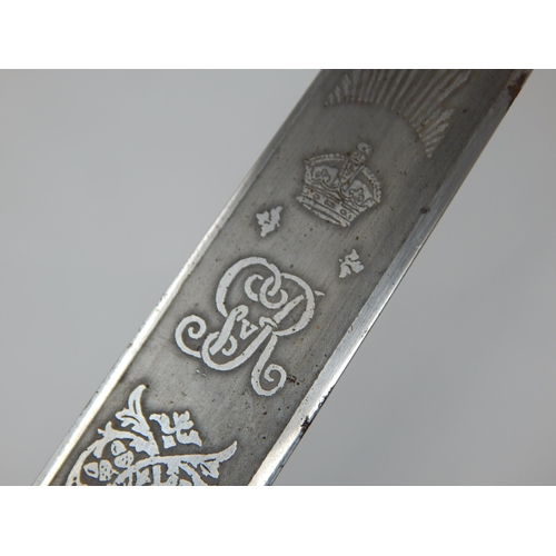 330 - Edwardian George V Naval Midshipman’s Dirk, with engraved name 