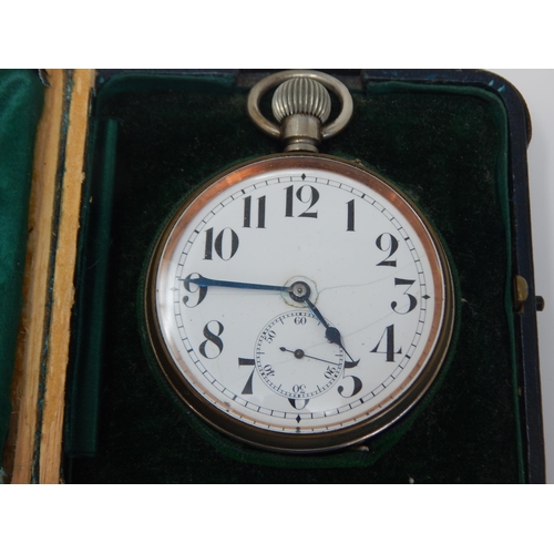 121 - Antique Goliath Pocket Watch in Fitted Case/Stand