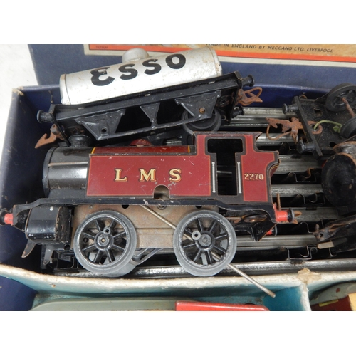 339 - Hornby Tin Plate Key Wind Train Set & Track with Additional Engine & Carriages etc.