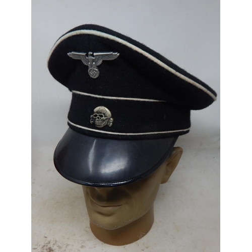 German Waffen SS Officers Peaked Cap (Copy)