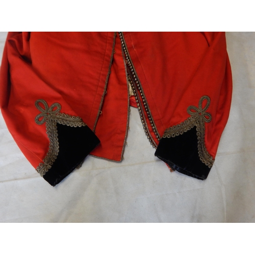 900 - Victorian volunteers red dress tunic and waist coat