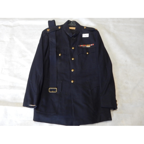 907 - Border regiment tunic with WWII ribbon bar