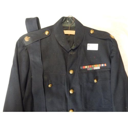 907 - Border regiment tunic with WWII ribbon bar