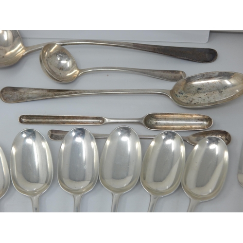 130 - A Comprehensive Silver Canteen of Cutlery Comprising 12 x Dinner Forks, 12 x Dessert Forks, 6 x Tabl... 