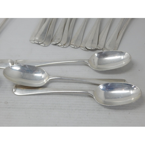 130 - A Comprehensive Silver Canteen of Cutlery Comprising 12 x Dinner Forks, 12 x Dessert Forks, 6 x Tabl... 