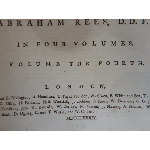 351 - 18th Century Chambers, Cyclopaedia: or, a Universal Dictionary of Arts and Sciences in 4 volumes 178... 