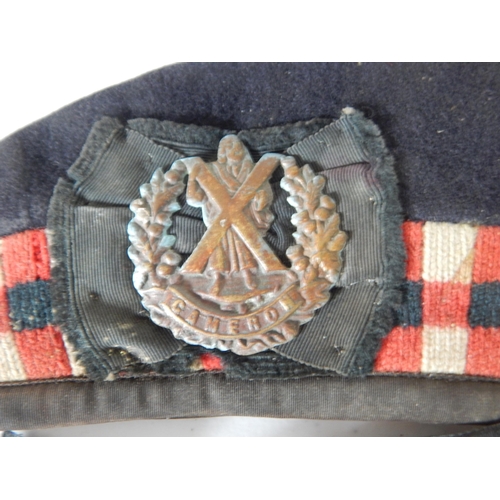 971 - WWI Scottish Cameron Regiment Glengarry Cap.