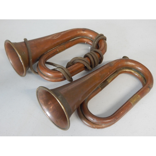 981 - Military Copper & Brass Bugles (2)