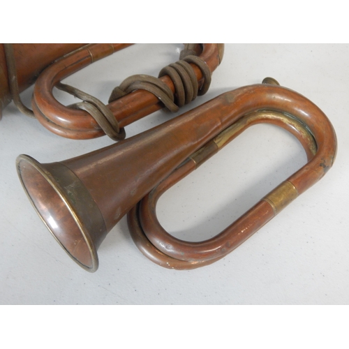 981 - Military Copper & Brass Bugles (2)