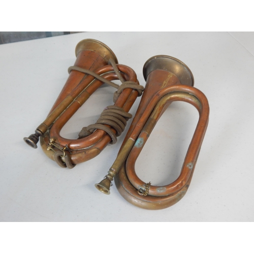 981 - Military Copper & Brass Bugles (2)