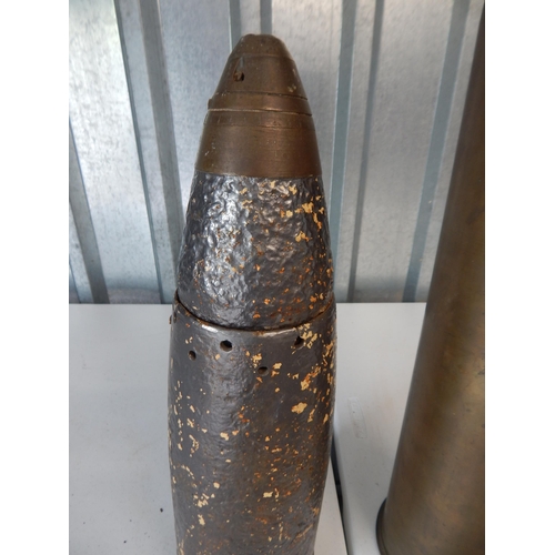 985 - WWI 1917 Dated Large Ordnance Shell 46cm high together with a very large 90mm M19 Shell Case dated 1... 