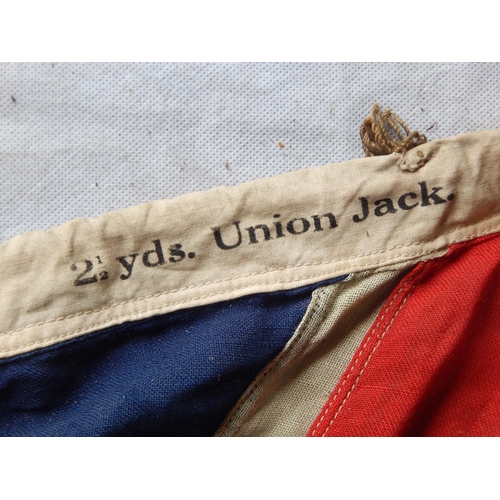 987 - WWII: Large Union Jack Flag: Measuring 210cm x 105cm