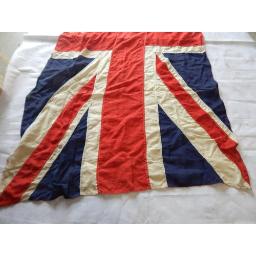 987 - WWII: Large Union Jack Flag: Measuring 210cm x 105cm