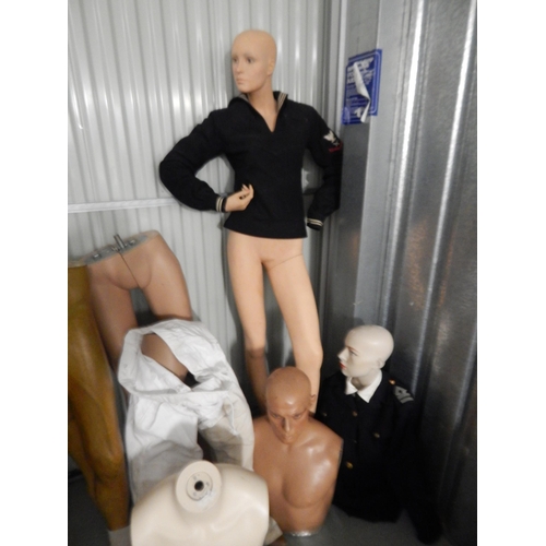 999 - A Quantity of Part Mannequins, Heads etc Including a mannequin in Royal Marines Commando outfit toge... 