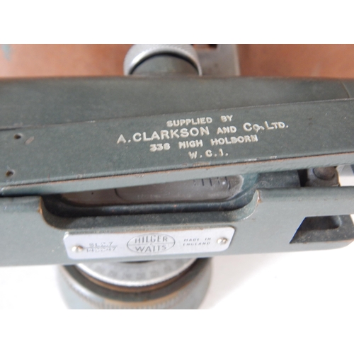 988 - Gun Clinometer by A. Clarkson & Co Ltd in Fitted Leather Case.