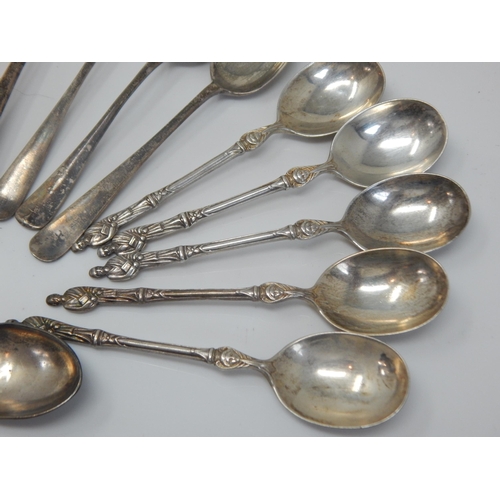 139 - A Quantity of Hallmarked Silver Spoons: Various Dates & Makers: Weight 200g