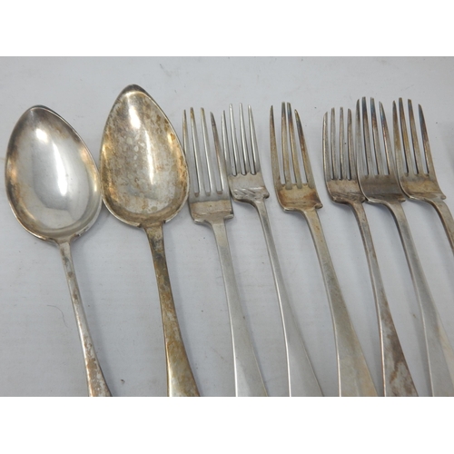 143 - A Quantity of Continental Hallmarked Silver Flatware comprising Spoons & Forks. Weight 578g